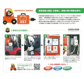 【(1) ニチユ製　グレー】ABI～災害用電力変換器～ | 職場用 会社用