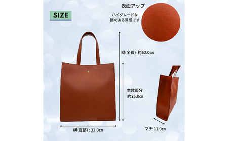 牛本革 スクエアバッグ タン