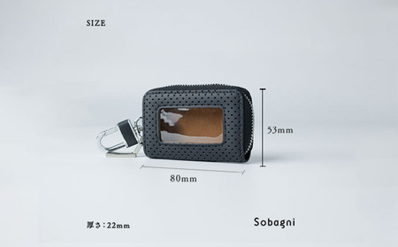 エシカルレザーSobagni スマート キーケース シングル 雑貨 小物 シンプル スッキリ 水や汚れに強い 傷に強い お手入れ不要 高耐久 丈夫 長持ち  ホワイト