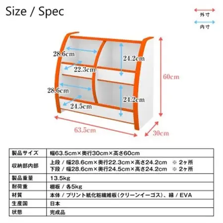 知育家具シリーズ　おもちゃばこ　65cm幅(グリーン)　OB-65MG_雑貨・日用品  家具・インテリア _【1414603】