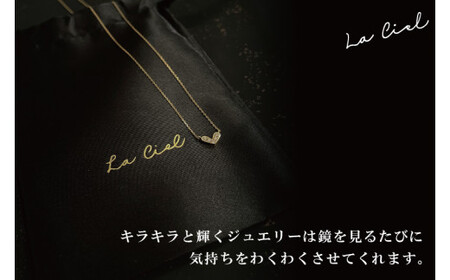ハートのダイヤモンドネックレス【イエローゴールド ダイヤモンド アクセサリー 茨城県 鹿嶋市 シンプル おしゃれ ジュエリー ネックレス】（KBD-37）