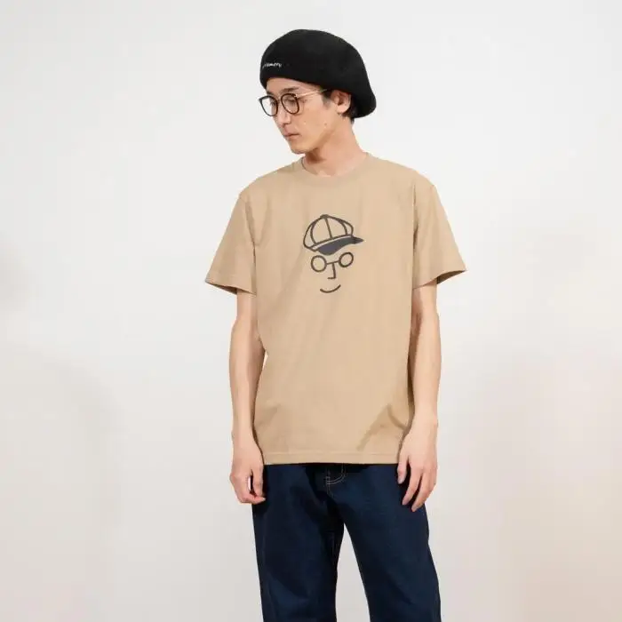 《0》【KEYMEMORY 鎌倉】キャスケットイラストTシャツ BEIGE