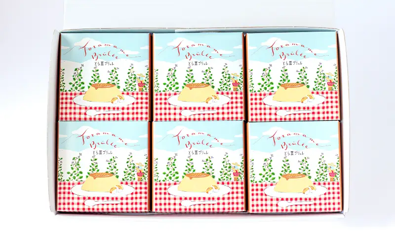 とら豆ブリュレ 6個 菓子 プリン お菓子 ゴロゴロ 食べ応え ヘルシー 味変 おすすめ 可愛い 風景 パッケージ 