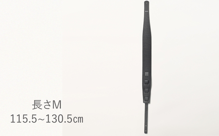 AQUBE MUSIC PRODUCTS ギターストラップ　シュリンク ブラック ［ M ］(裏面カラー：スムースブラック)_0029-004-T05-4