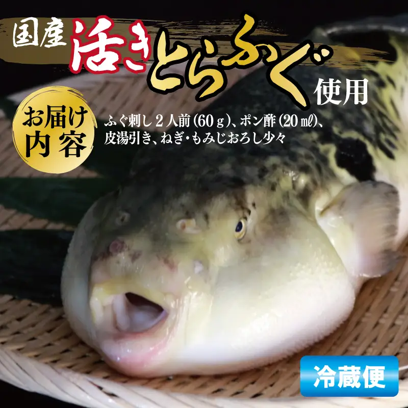国産活け とらふぐ ふぐ刺し 2人前