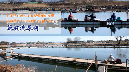【 八千代グリーンビレッジ 憩遊館 やちよ乃湯 】 温泉 入浴 回数券 10回分 ＋【 筑波流源湖 】 ヘラブナ釣り 回数券 10回分 つり 利用券 体験 チケット セット  [AN013ya]