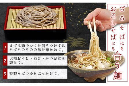 名人の打つ越前おろしそば 8食入り（麺つゆ、辛味大根、かつお節付） [A-031002] / そば