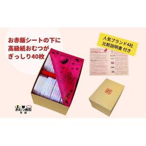 4種類のおむつが試せる「おむつ赤飯」！出産祝いギフトメッセージカード【有り】