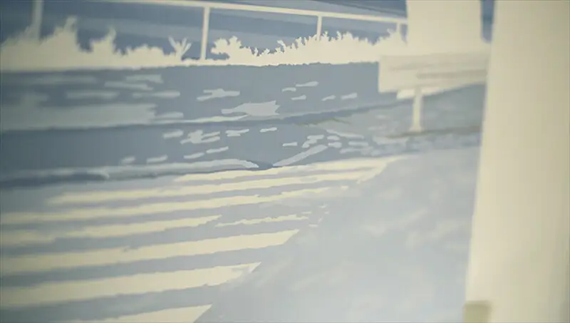 原画【gift】オリジナル風景画　キャンバス ペインティング　小田原出身在住イラストレーターの作品　心象風景　子供の頃見た風景　海　空　山 アート アート 