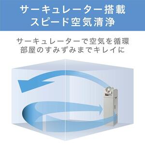 サーキュレーター付加湿空気清浄機 アイリスオーヤマ CHA-A55-Cアイボリー ｜ 空気清浄機 花粉症 