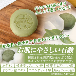 抹茶石鹸(100g×5個) 宇治緑茶 カテキン 石鹸 石けん 【uj-CC003-A】【株式会社ジーアンドエー】