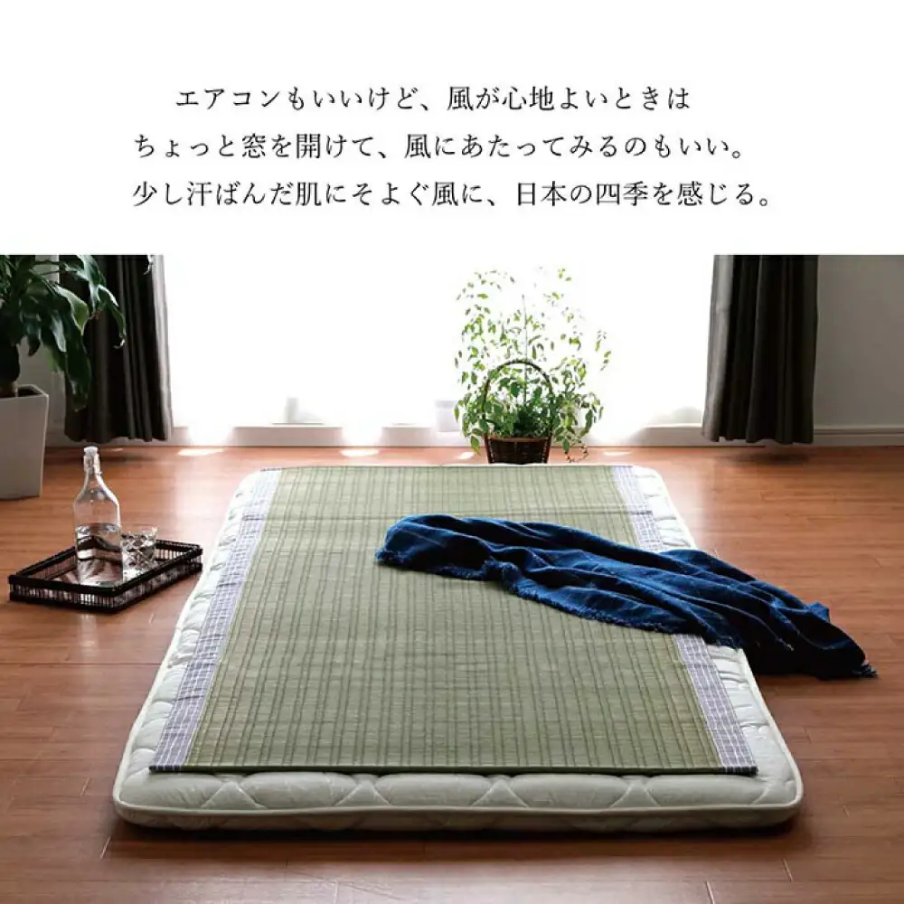 い草ネゴザ（白水）BL 88×180cm  シーツ 寝具 寝ござ 調湿 敷布団 マット い草シーツ シングル ラグ 夏用 夏 和風 和 八代市産 国産 日本製