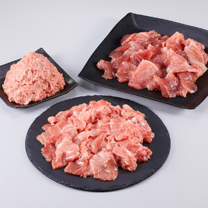 まぐろ食べ比べセット 計900g (300g 3種)：本鮪切落し300ｇ メバチ鮪切落し300ｇ 天然本鮪ねぎとろ300ｇ【静岡市清水】冷凍  マグロ  たたき ネギトロ丼 手巻き寿司 小分け 即席 海の幸 【配送不可：離島】◇