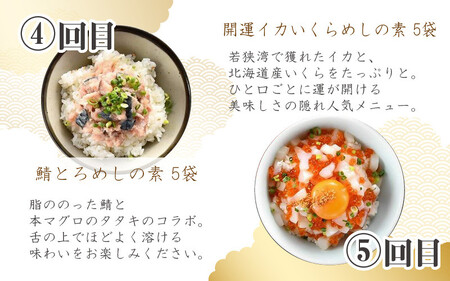 【定期便5ヶ月】「贅沢海鮮丼の素」(計25食) [047-j001] 