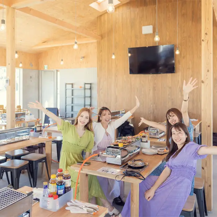 【Kamogawa SEASIDE BASE】浜の食堂 海鮮BBQ利用券 ２人前　[0029-0002]
