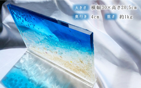 インテリア 【限定10品☆飾れる海】 インテリア パネル 瑠璃色の海＜Studio KAI by?M村裕二/  Yuji hamamura＞ [CDH016]  海 マリン ビーチ インテリア レジン おしゃれ 雑貨 長崎 西海 インテリア 贈答 プレゼント ギフト 
