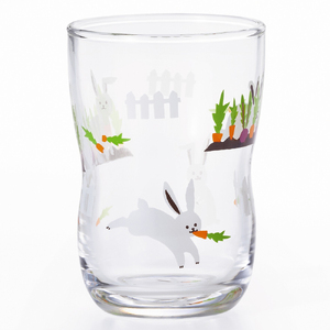 つよいこグラス (M) かくれんぼうさぎ・かくれんぼぞう 各2個｜コップ カップ 子供 食器 アデリア 石塚硝子 【0530】
