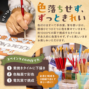 スペインタイル絵付け体験チケット mi0031-0025 ﾁｹｯﾄ 体験 絵付け ｽﾍﾟｲﾝﾀｲﾙ ｽﾎﾟｲﾄ ﾀｲﾙ 手作り 