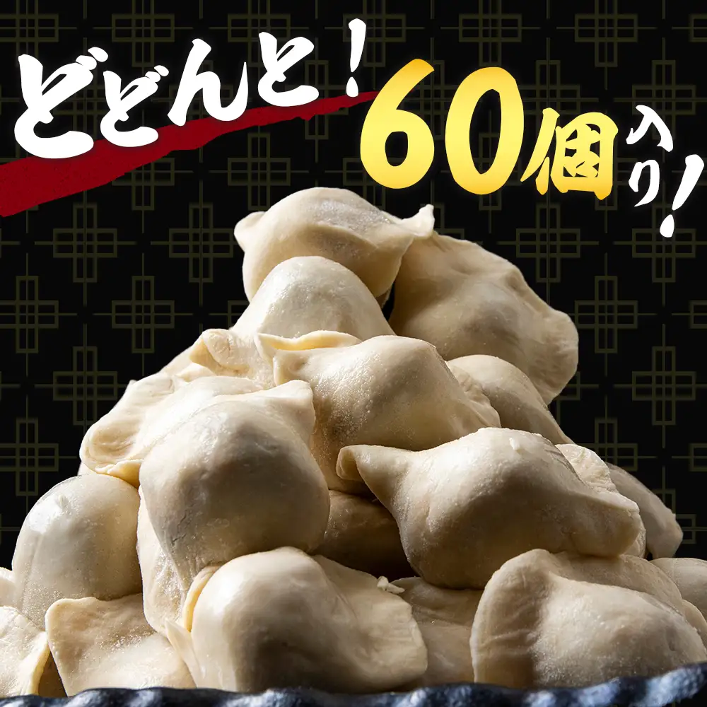だぶだぶな肉汁をすすりたくなる餃子ちぃーず60個入（20個入×3パック） BE010