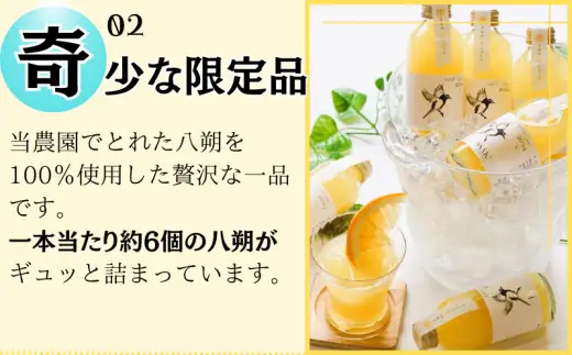  きみの八朔ジュース 180mL×6本 / 果汁 ジュース 八朔ジュース オレンジジュース  ドリンク セット 有機 無添加 100% 【kmf100-ha-6】