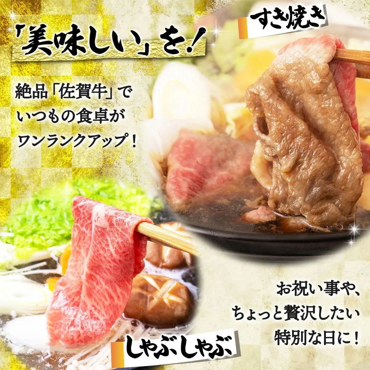 500g 佐賀牛｢モモしゃぶしゃぶ･すき焼き用｣ D-335