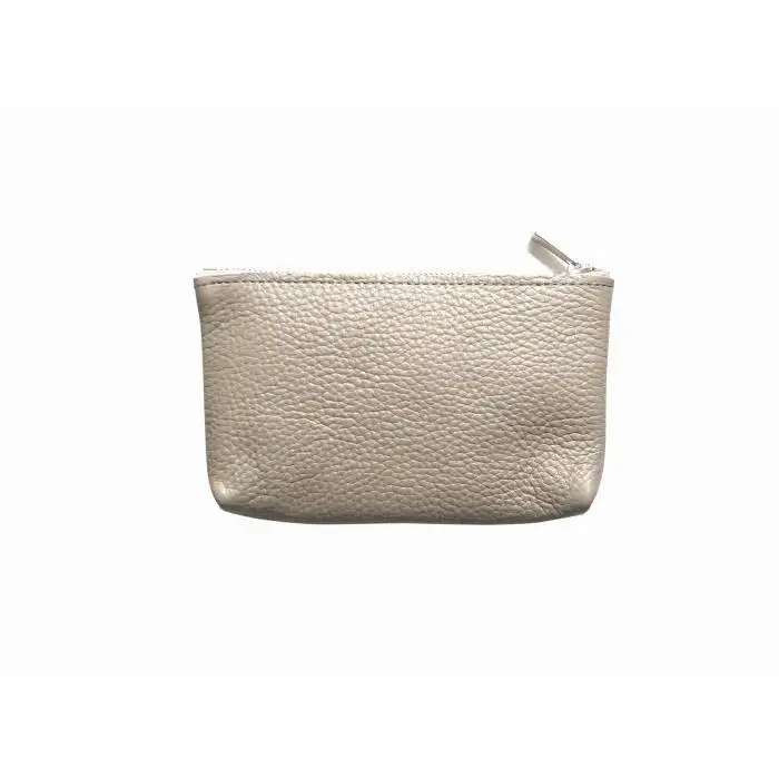MASSTARD -MINIMAL LEATHER POUCH SMALL- GREIGE