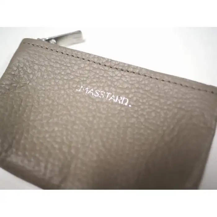 MASSTARD -MINIMAL LEATHER POUCH PETIT- GREIGE