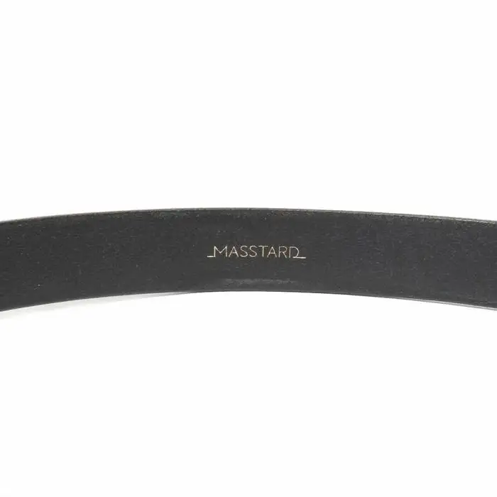 MASSTARD -SADLE LEATHER BELT- BLACK　Size：2