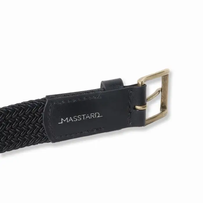 MASSTARD -MESH BELT- BLACK×BRASS　Size：3