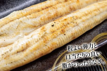 うなぎ 国産 白焼 160g程度×2尾 計320g以上 タレ山椒付き 真空パック 個包装 [駿河淡水 静岡県 吉田町 22424522]