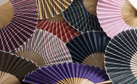 緑守扇 遠州綿紬 扇子(伝茶) 雑貨 日用品 民芸品 工芸品 母の日