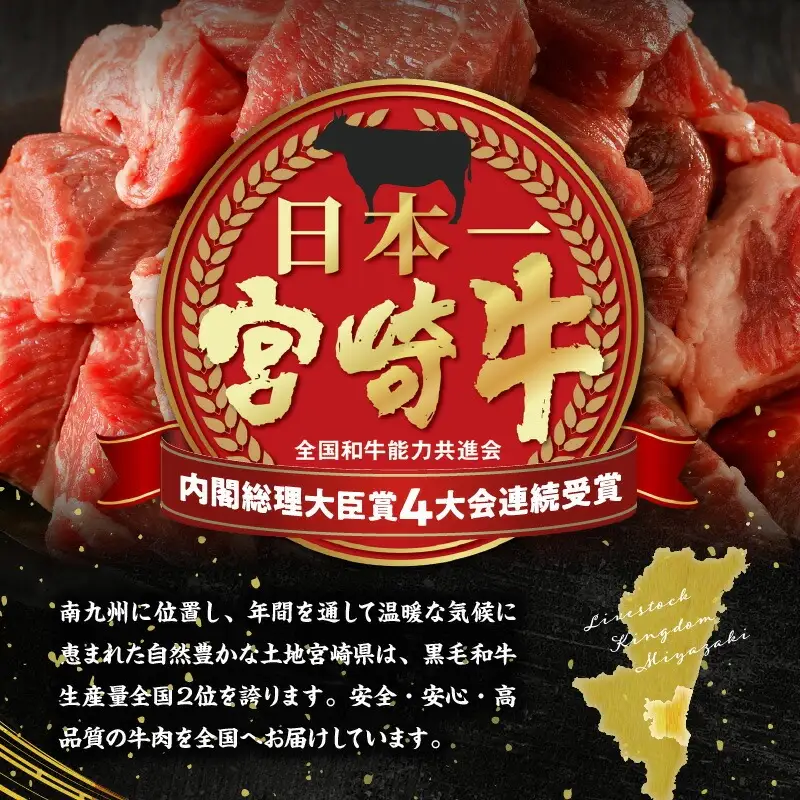 食べ比べシリーズ宮崎牛バラエティ定期便 肉 牛 牛肉 ミンチ サイコロステーキ サーロインステーキ
