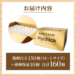 ハイチック 清里のたまご 160個（破卵保証10個含む） [h081]
