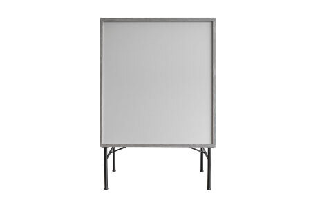 セロ 80キャビネット ダークグレイ【キャビネット 収納 家具 完成品】(H062276)