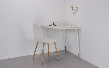【＆FREL】FS コーナーテーブル 天板 メラミンライトオーク幅99cm 奥行67cm 高さ72cm インテリア 家具 おしゃれ シンプル 机 角にフィット コーナー用テーブル 省スペース 作業台 スタイリッシュ 耐久性 ※離島への配送不可