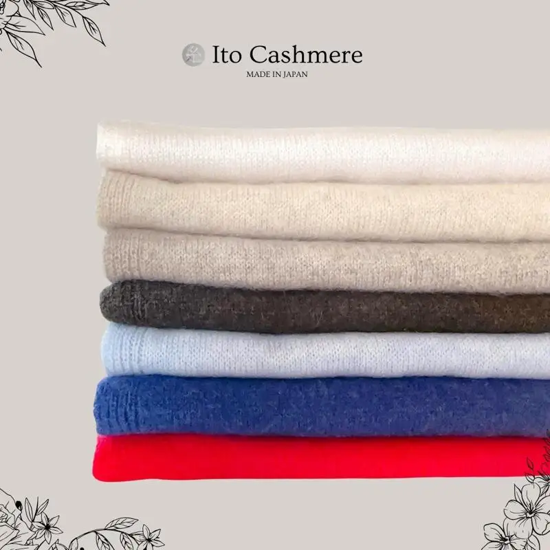 【100％ピュアカシミヤ】マフラー フリンジ無し クリーム