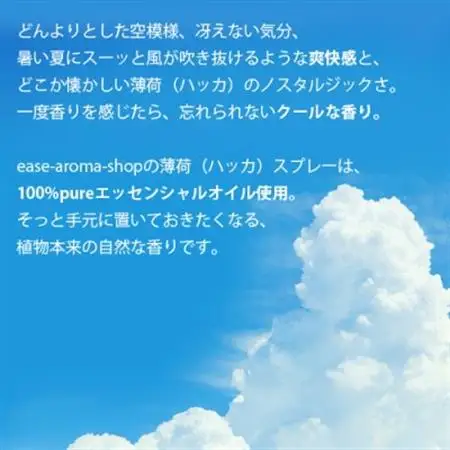 easeアロマスプレー　ハッカ 100ml 清涼感あふれる薄荷の香り　リフレッシュしたい時に【配送不可地域：沖縄県】【1426314】