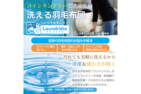 【春夏用】洗える羽毛布団 ダブル 肌掛け  (無地 アイボリー)｜[川村羽毛 山梨県 韮崎市 20745031]