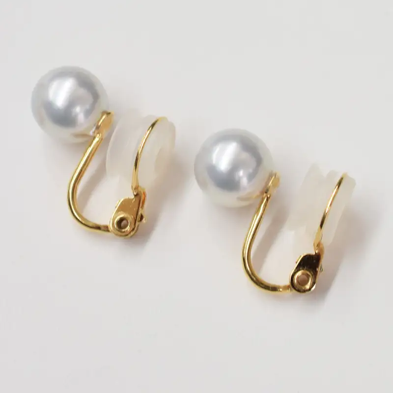 S085-363_8mm - 8.5mm あこや真珠 スタッドイヤリング ナチュラル【E：イヤリング SV925（ゴールド）※直結】