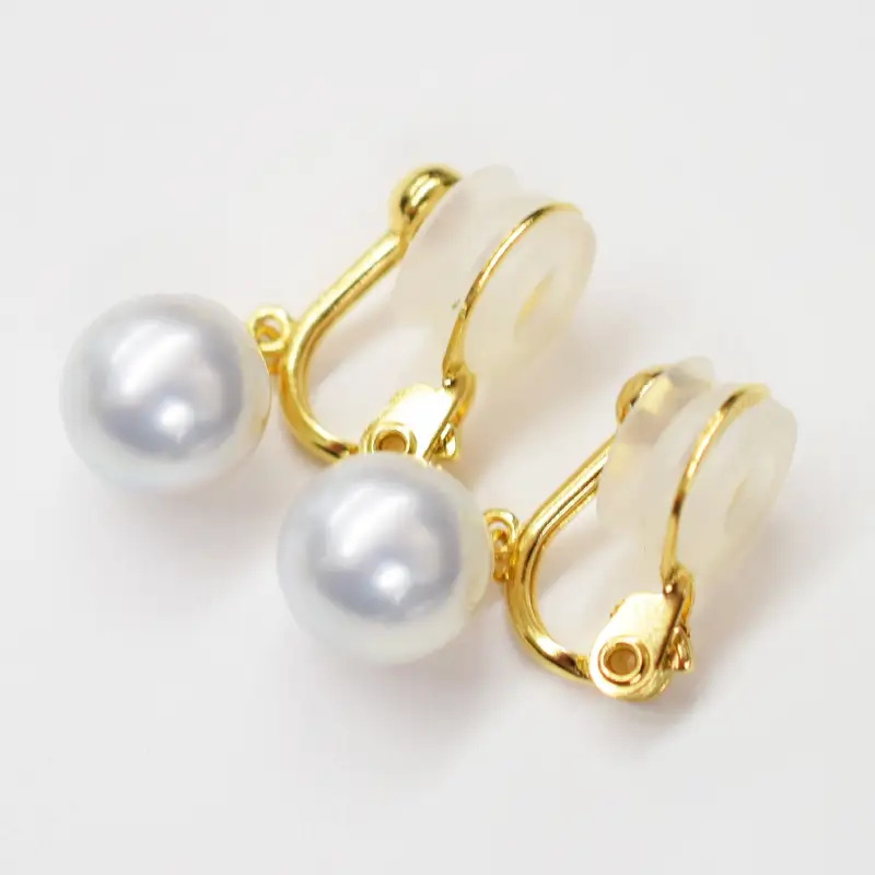 S085-365_8mm - 8.5mm あこや真珠 スタッドイヤリング ナチュラル【G：イヤリング SV925（ゴールド）※ブラ】