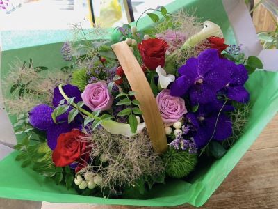 お花ちゃん生花店　季節のフラワーアレンジメント?記念日セット?（全３回）　Lサイズ　v_02