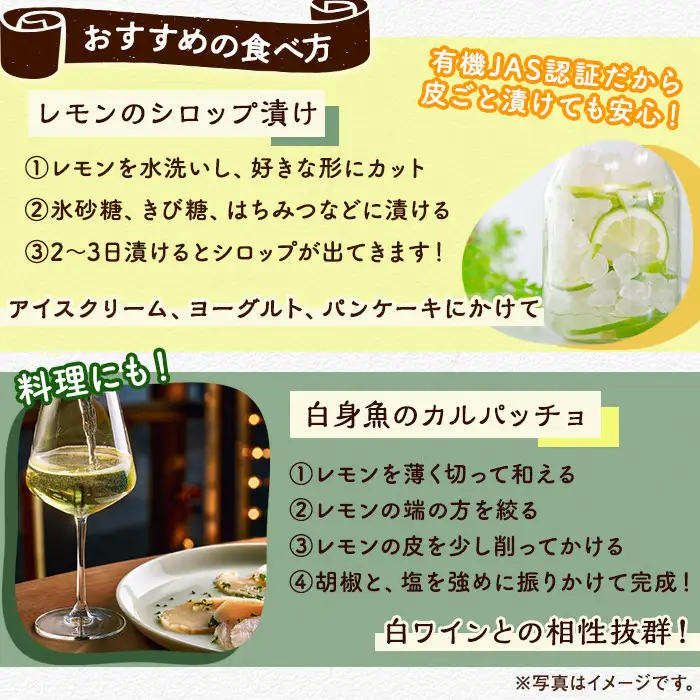 数量限定！有機JAS オーガニックレモン(計2kg) 国産 レモン 檸檬 果実 果物 フルーツ 柑橘 デザート 期間限定 有機栽培 健康志向【中村農場】akn084-03