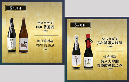 【定期便6ヶ月毎月お届け】【20セット限定・年末限定】日本酒3蔵飲み比べセット 12本（720ml×2本×6ヶ月）《2027年1月～順次出荷》
