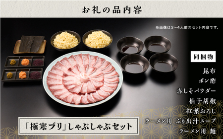 天然極寒ぶり ブリしゃぶセット 【400g（3～4人前）】_A028-0953