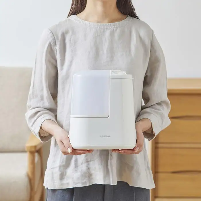 スチーム式加湿器 120ml　AHM-H12B-Cアイボリー アイリスオーヤマ