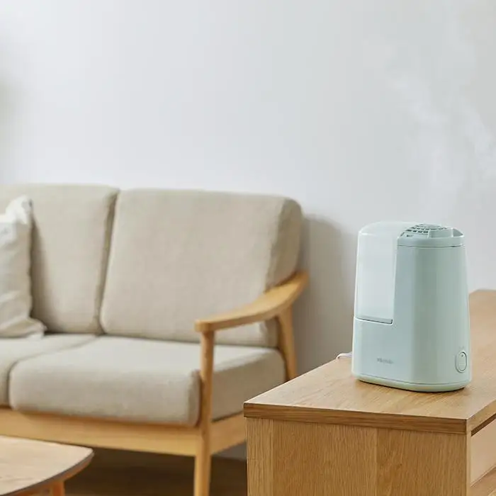スチーム式加湿器 120ml　AHM-H12B-Gフォググリーン アイリスオーヤマ