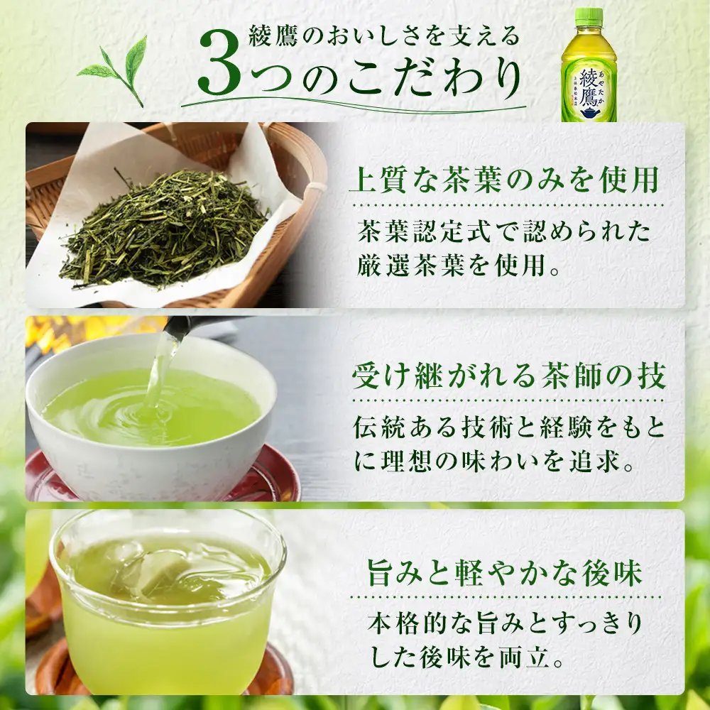 綾鷹 300mlPET×24本　【11100-0522】緑茶 日本茶 グリーンティー  お茶 飲料 ドリンク 水分補給 箱買い まとめ買い 日常使い 生活用品 防災 備蓄 ソフトドリンク ギフト ふるさと納税 さいたま市 常備 差し入れ 景品 詰め合わせ 人気 子供 おすすめ