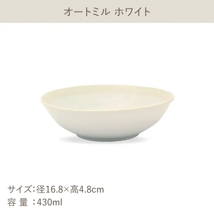 【美濃焼】[軽量食器] TLPリムバンド ホワイト  9インチ クープ×2枚/オートミル×2枚 ペア【井澤コーポレーション】食器 プレート ボウル [TBP092]