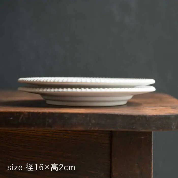 【波佐見焼】淵彫デルフト 白マット 2枚セット 食器 皿【イロドリ】[KE50] 波佐見焼