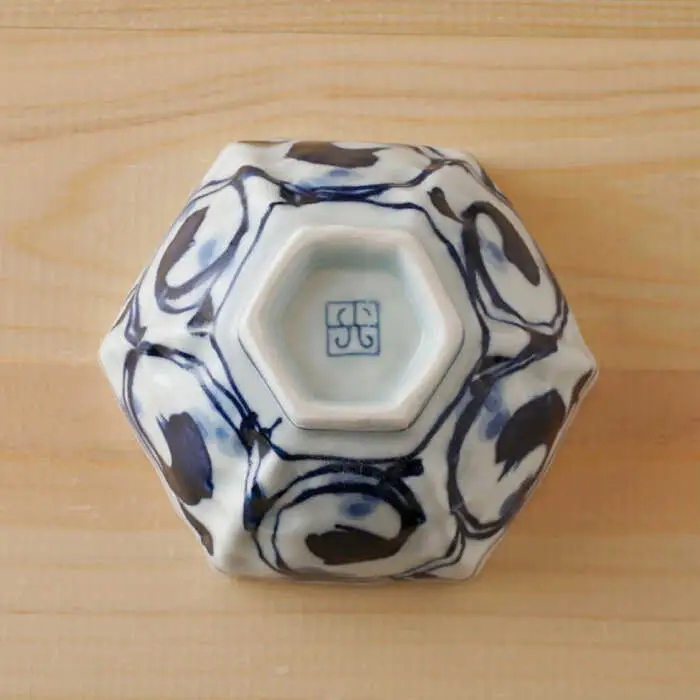 【波佐見焼】唐草 六角小鉢（六角茶付）3個セット 食器 皿【陶もと】[PE37] 波佐見焼